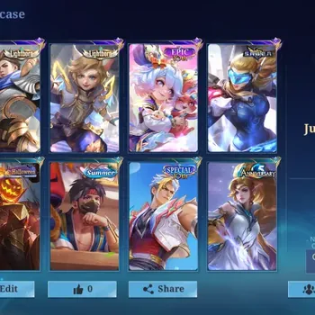 Mobile Legends: Bang Bang Accounts Collector Hero 42|Skins 42|Lightborn (Alucard, Harith), SABER Freya, Epic 10th Nana