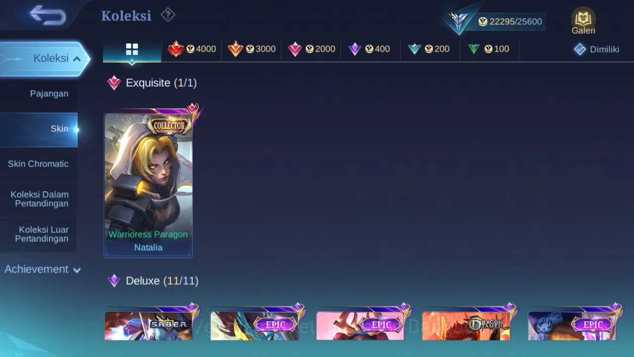 Mobile Legends: Bang Bang Accounts Collector Global|Skin 115|Expert|Collector Natalia,S.A.B.E.R Saber,DragonT 1