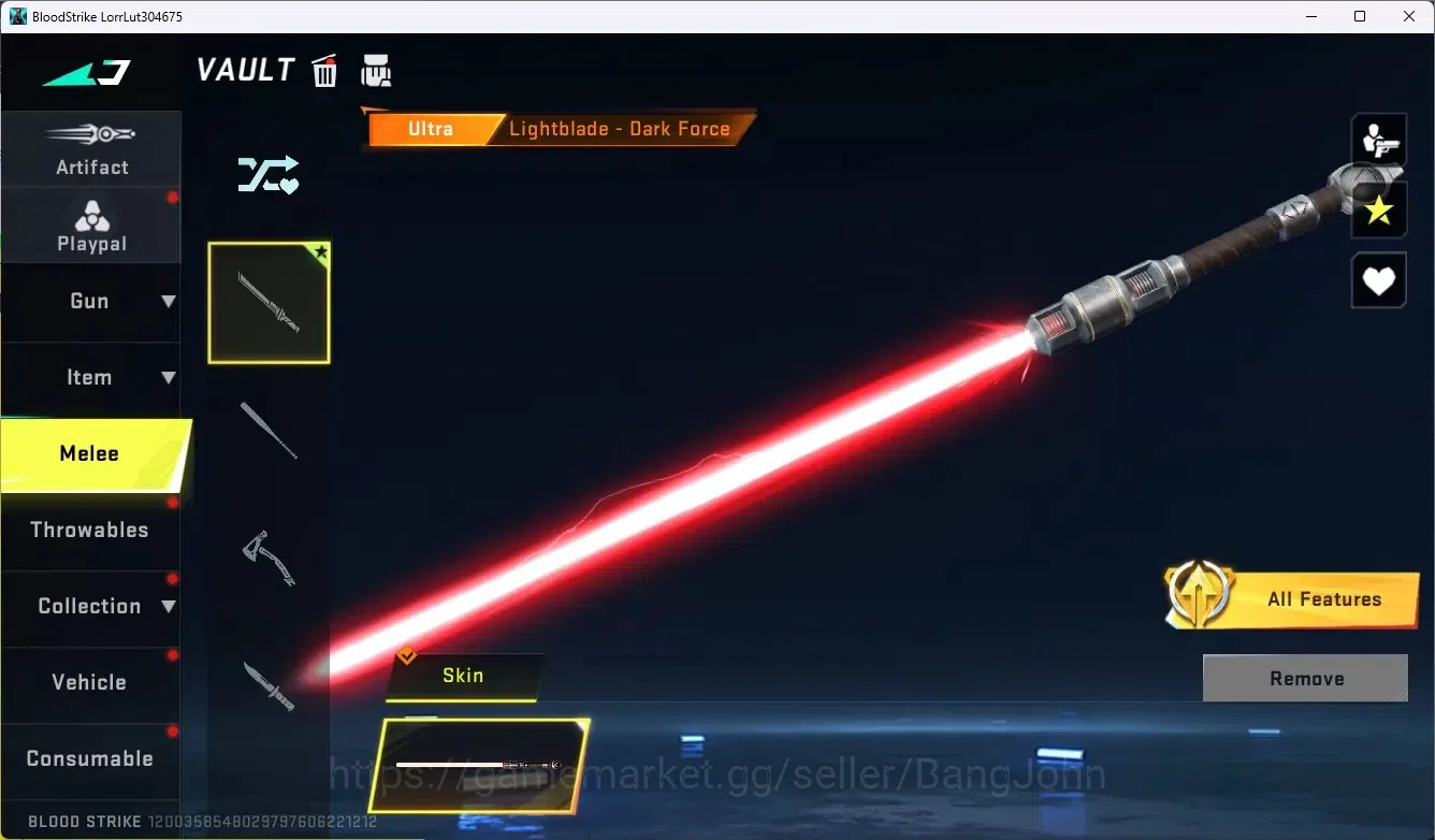 Blood Strike Accounts ASIA|1 Ultra Melee: Lightblade - Dark Force | 1 Le image 5