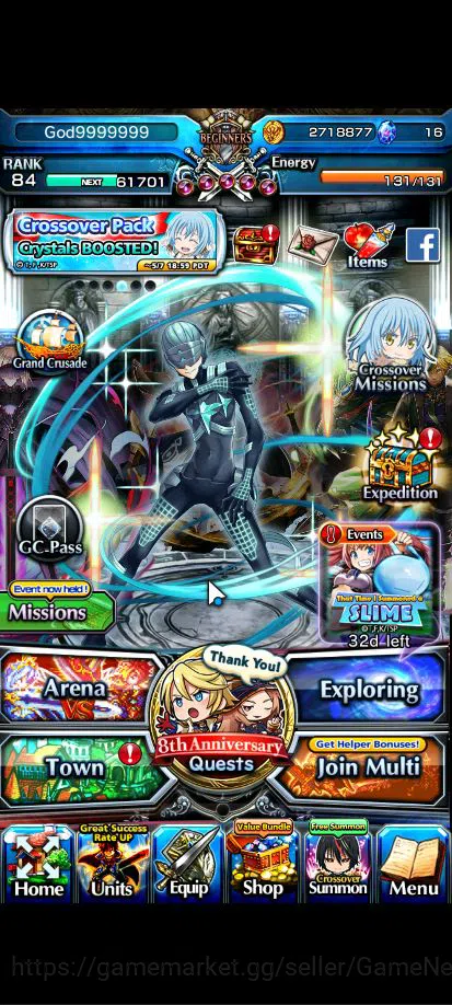 Grand Summoners Accounts Global|Rank 84|18 Asc+5 TW|[Inumuta,Isliid,Chloe,S image 1