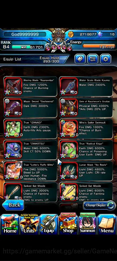 Grand Summoners Accounts Global|Rank 84|18 Asc+5 TW|[Inumuta,Isliid,Chloe,S image 10