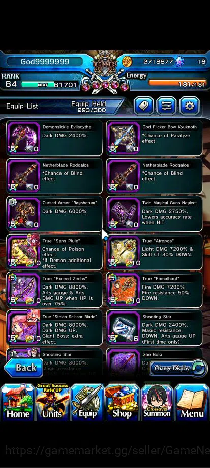Grand Summoners Accounts Global|Rank 84|18 Asc+5 TW|[Inumuta,Isliid,Chloe,S image 12