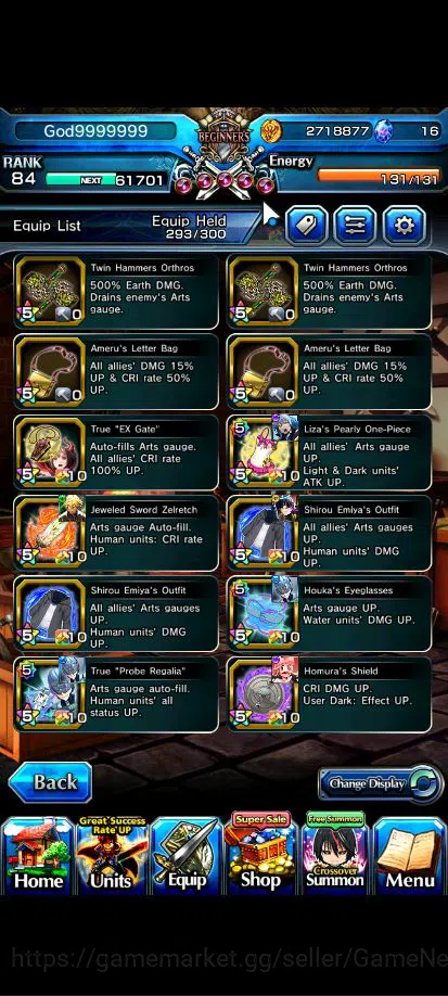 Grand Summoners Accounts Global|Rank 84|18 Asc+5 TW|[Inumuta,Isliid,Chloe,S image 17