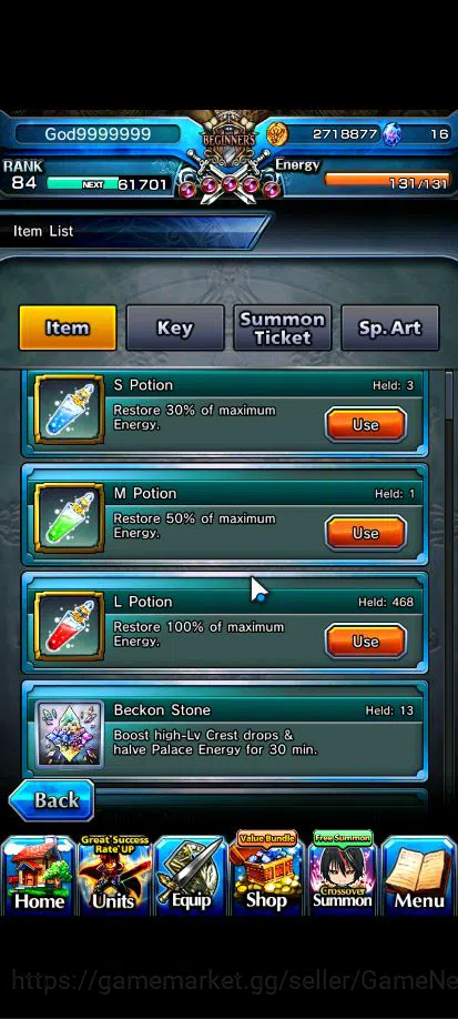 Grand Summoners Accounts Global|Rank 84|18 Asc+5 TW|[Inumuta,Isliid,Chloe,S image 2
