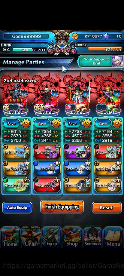 Grand Summoners Accounts Global|Rank 84|18 Asc+5 TW|[Inumuta,Isliid,Chloe,S image 3