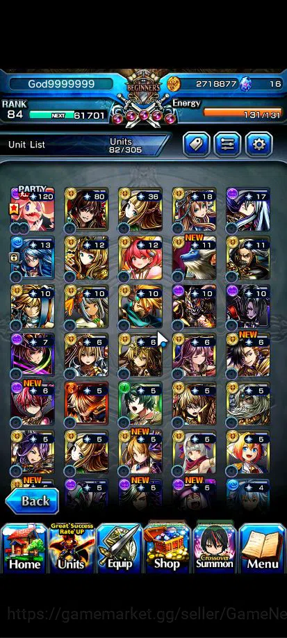 Grand Summoners Accounts Global|Rank 84|18 Asc+5 TW|[Inumuta,Isliid,Chloe,S image 5