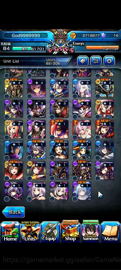 Grand Summoners Accounts Global|Rank 84|18 Asc+5 TW|[Inumuta,Isliid,Chloe,S image 6