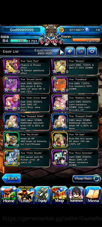 Grand Summoners Accounts Global|Rank 84|18 Asc+5 TW|[Inumuta,Isliid,Chloe,S image 8
