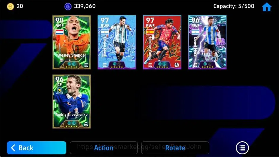 eFootball Accounts Android|PW 3067|Wesley Sneijder Epic,Andrly Shevch image 4