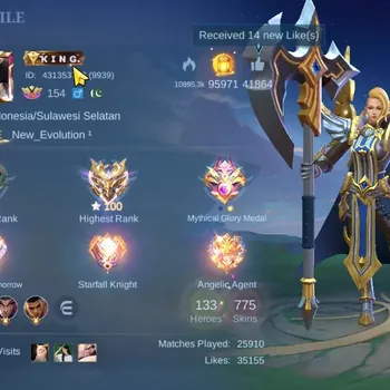 Mobile Legends: Bang Bang Accounts Others Hero 133|Skin 775|Ex Global Hero + Good WR|10 Legend