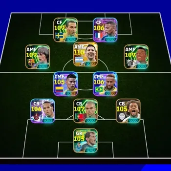 eFootball Accounts Legends & Iconic Players Android|PW3296|NewLionel Messi Big T,Neymar Jr Show T,Epic Pele + Ibrahimovic