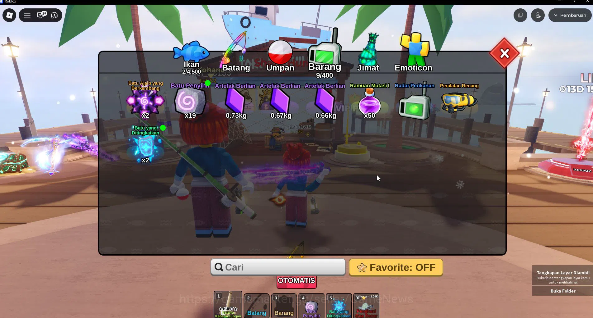Roblox Accounts [Fish It] Lv 339 | 1 Mythic Rod (Ghostfinn), 1 Myt image 5