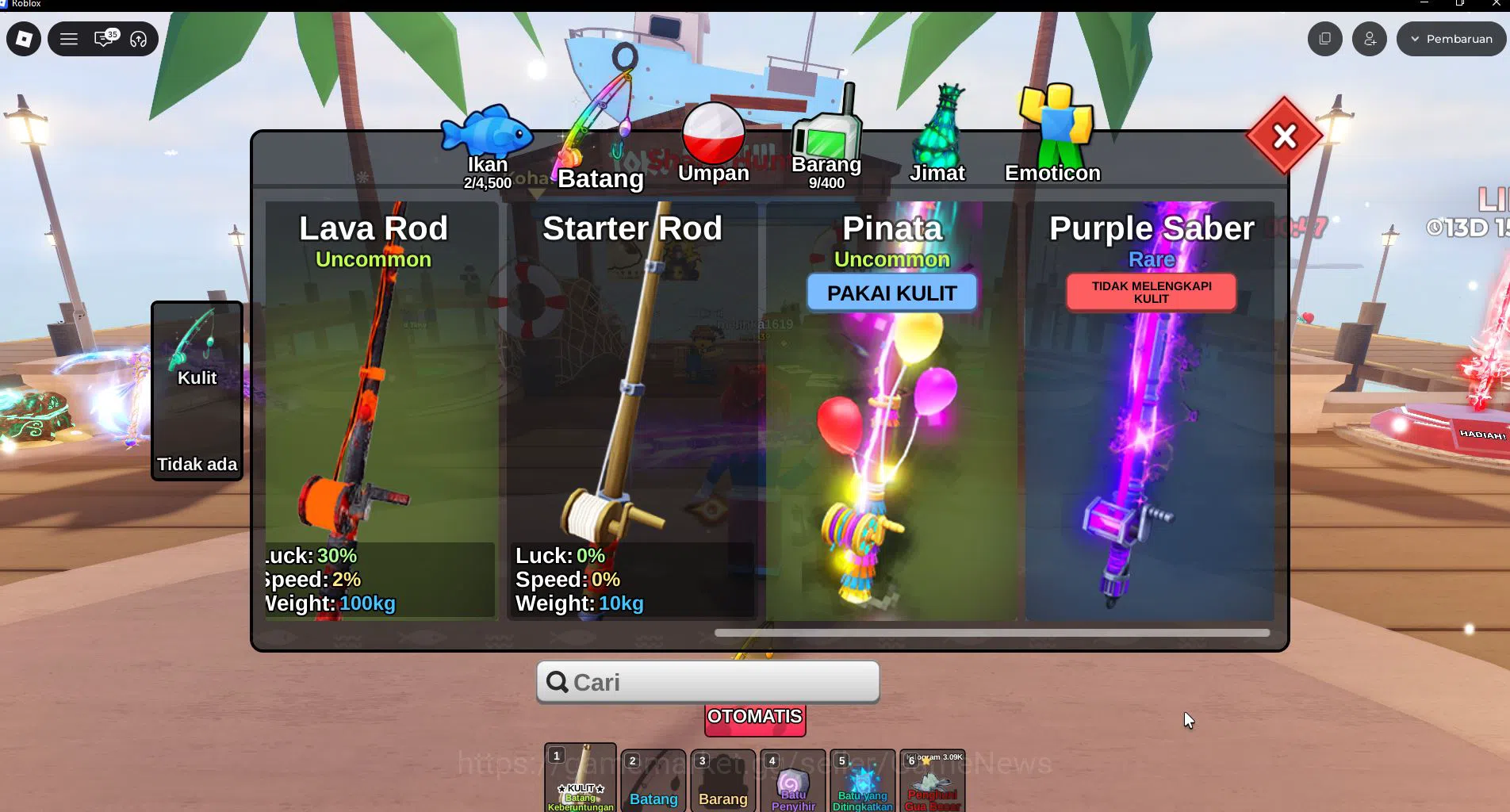 Roblox Accounts [Fish It] Lv 339 | 1 Mythic Rod (Ghostfinn), 1 Myt image 7