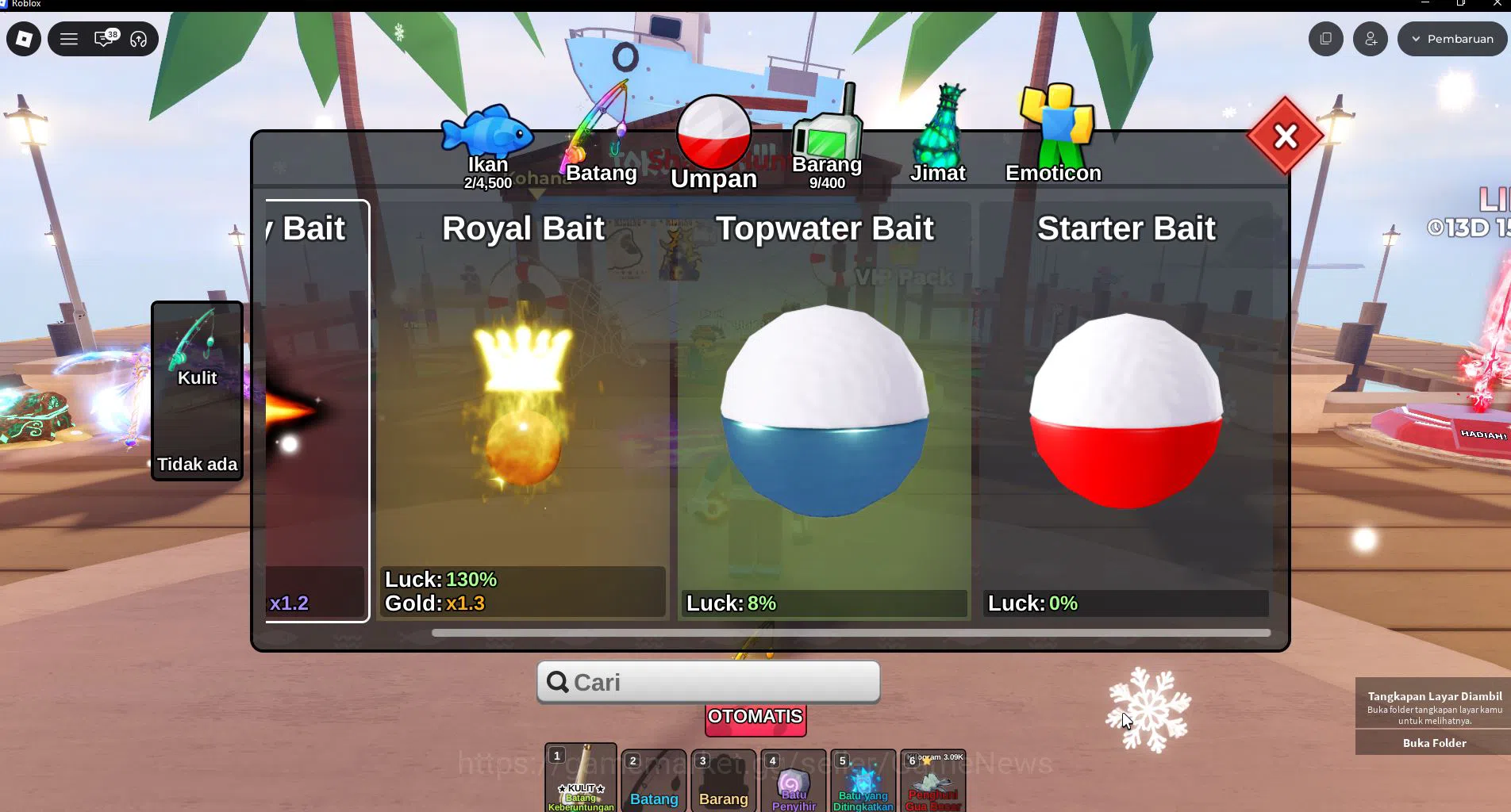 Roblox Accounts [Fish It] Lv 339 | 1 Mythic Rod (Ghostfinn), 1 Myt image 8