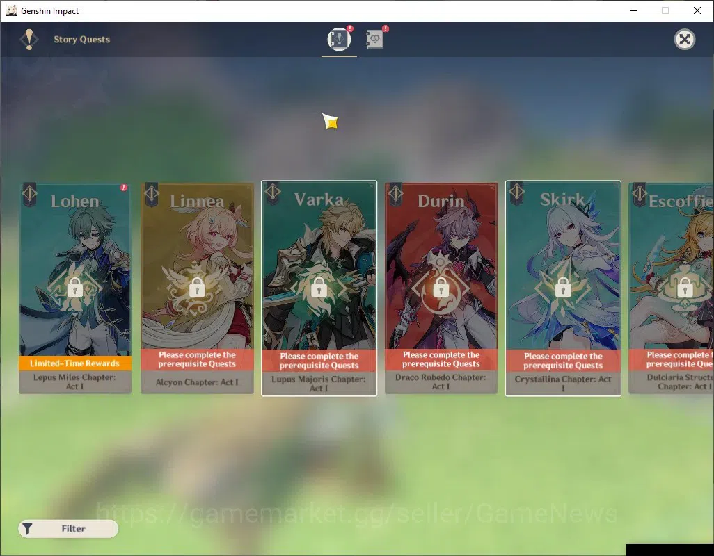 Genshin Impact Accounts ASIA|AR 27|1 Limited + 1 (*5 Standard)|Starter Acc image 12