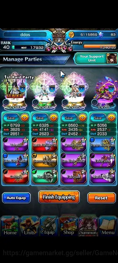 Grand Summoners Accounts Global|Rank 40|83 cc|3 Ascend+1 TW| Youmu Konpaku+ image 3