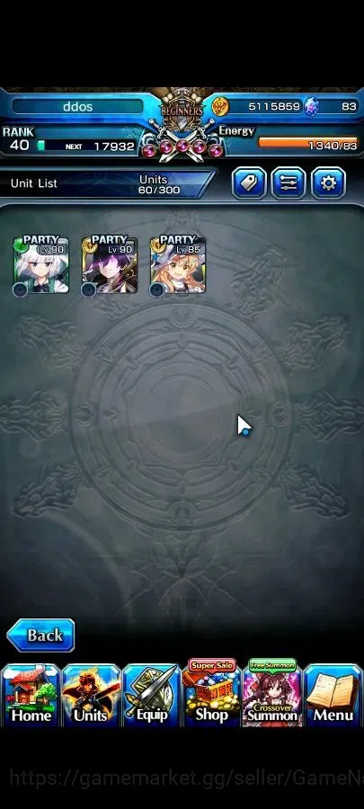 Grand Summoners Accounts Global|Rank 40|83 cc|3 Ascend+1 TW| Youmu Konpaku+ image 4