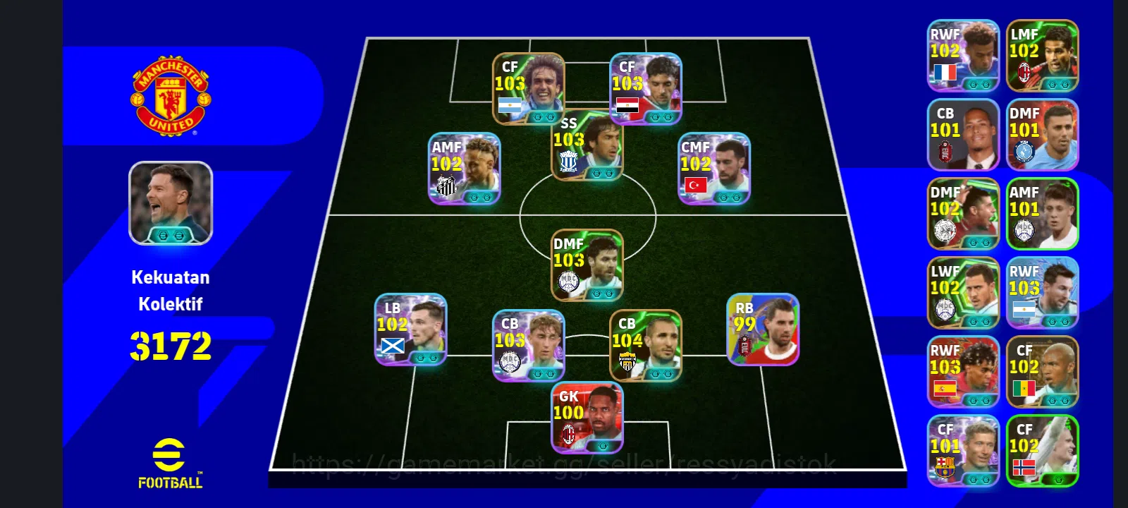 eFootball Accounts Legends & Iconic Players EFOOTBALL 2026 | ST KMAR MARMOUSH, G BATISTUTA, XABI ALONSO, POWER 3172, CHEAPEST 1