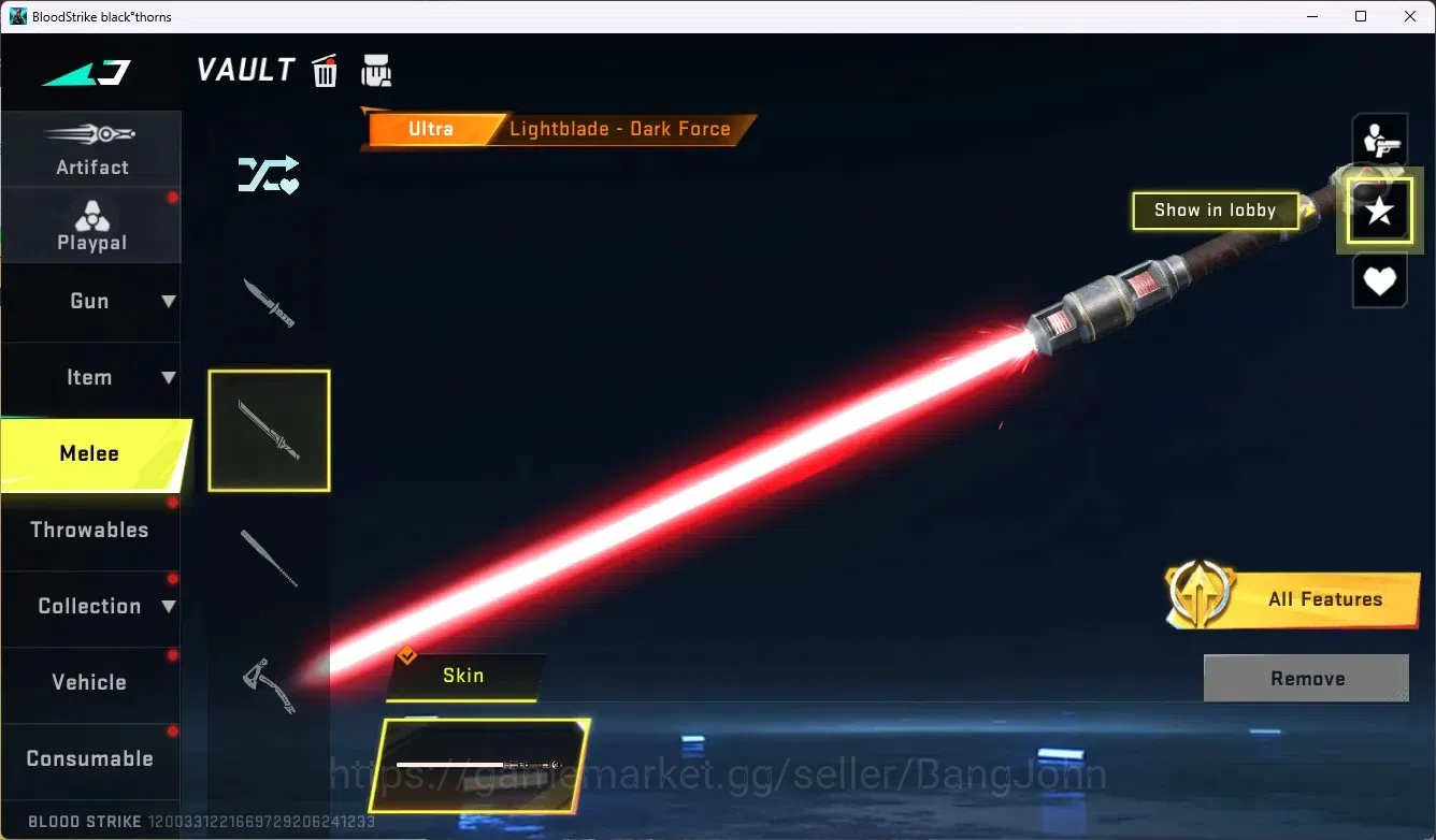 Blood Strike Accounts ASIA|Ultra Melee Lightblade-Dark Force|Eternal Gun image 8