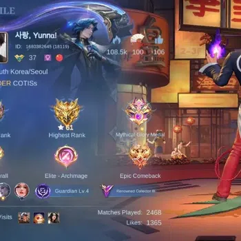 Mobile Legends: Bang Bang Accounts Collector Global|Skin 194|Renowned|KOF Karina+Chou,Sanrio Chang'e+Floryn,Collector