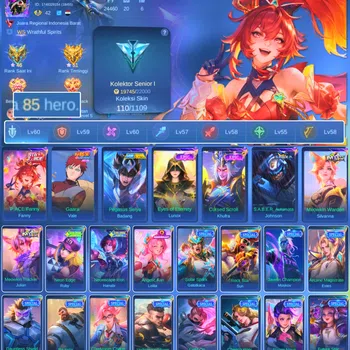 Mobile Legends: Bang Bang Others HERO 85 SKIN 110 | EMBLEM GOOD | PACE FANNY| VALE  image 1