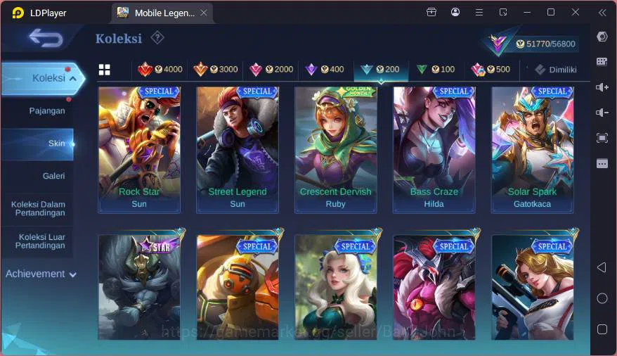 Mobile Legends: Bang Bang Accounts GLOBAL|Hero 80|Skin 199|Prime Granger,Sanrio Flory image 13