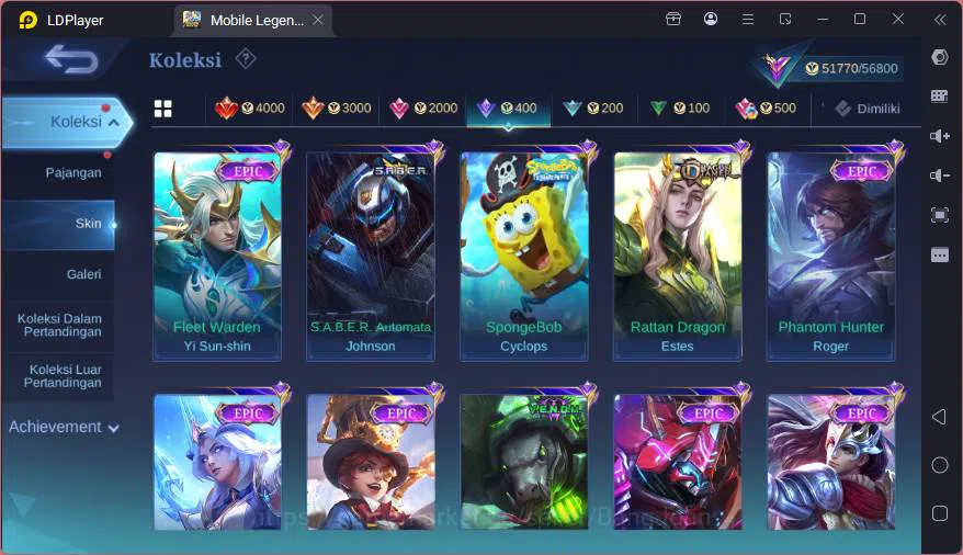Mobile Legends: Bang Bang Accounts GLOBAL|Hero 80|Skin 199|Prime Granger,Sanrio Flory image 19