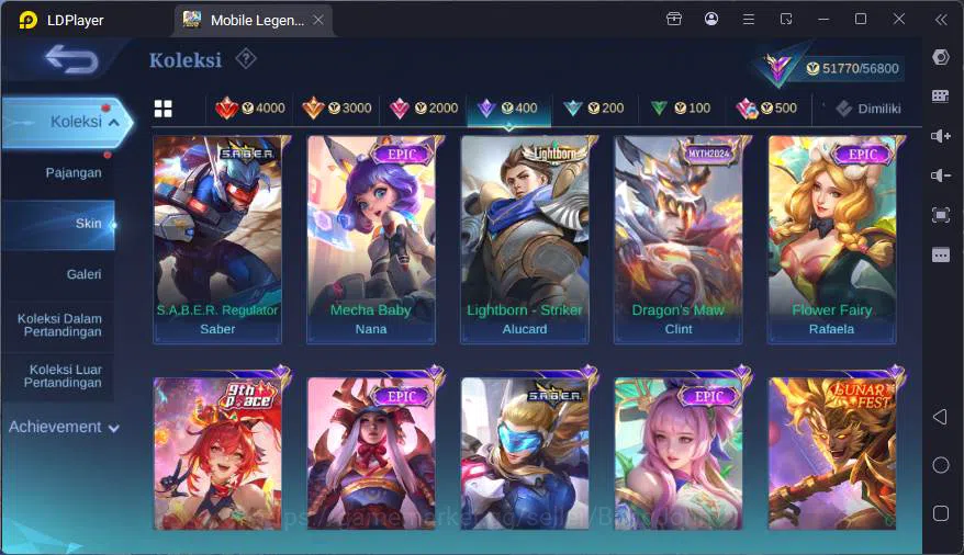 Mobile Legends: Bang Bang Accounts GLOBAL|Hero 80|Skin 199|Prime Granger,Sanrio Flory image 20