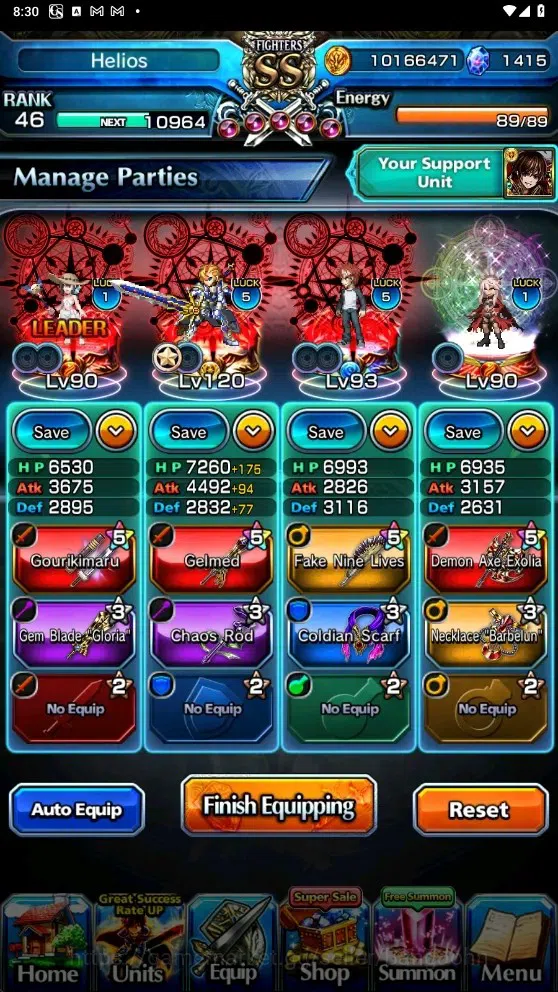 Grand Summoners Accounts Global | Rank 46 | 1.415 Crystal | 8 Ascend | Rho image 4