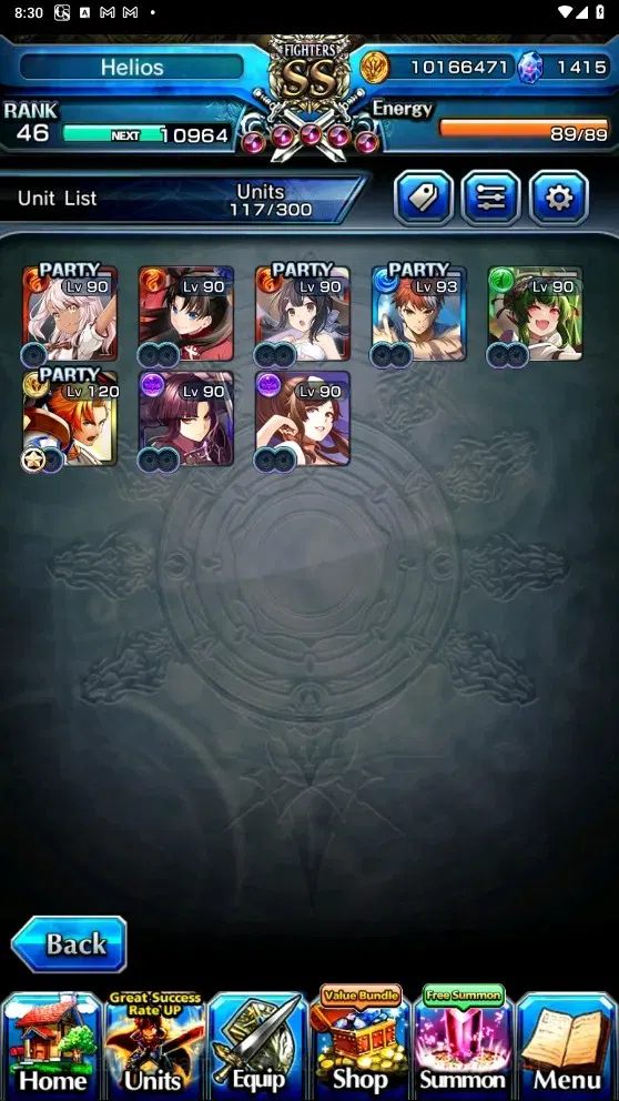 Grand Summoners Accounts Global | Rank 46 | 1.415 Crystal | 8 Ascend | Rho image 5