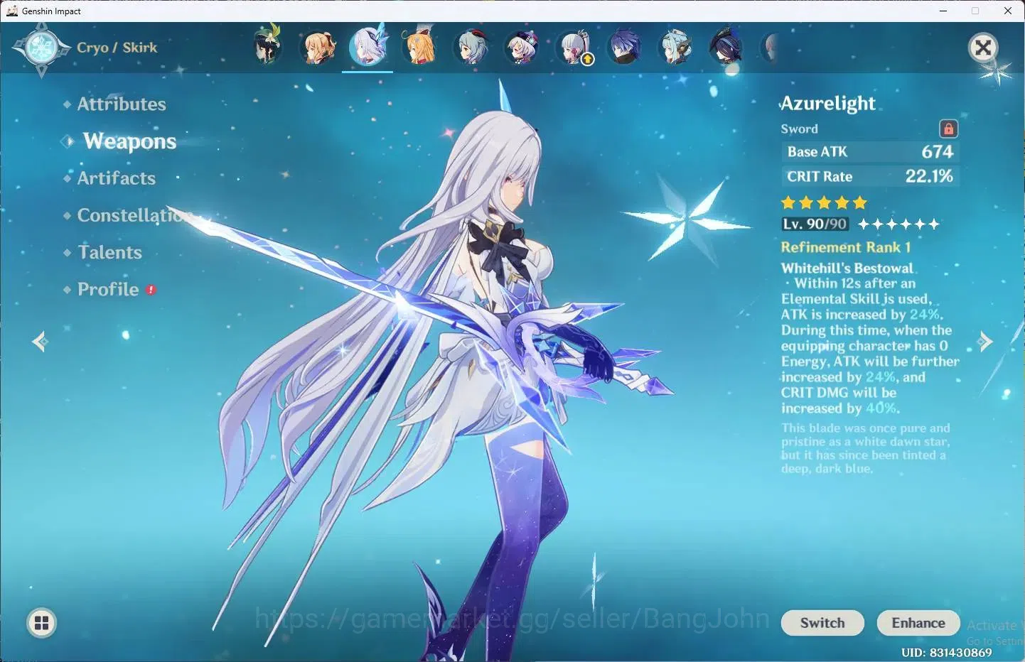 Genshin Impact Accounts ASIA | AR 60|28 Limit+7 Sign|Yae MikoC1,Neuvillett image 8