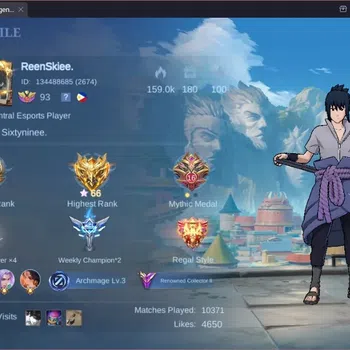 Mobile Legends: Bang Bang Accounts Collector Global|Hero 133|Skin 279|Renowned|Naruto Suyou|Sanrio Floryn,Change|KOF