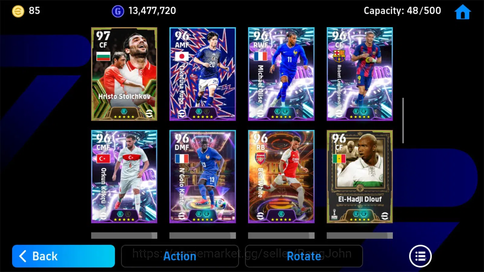 eFootball Accounts Mobile|PW 3209|Fabio Cannavaro Epic,Oliver Kahn Ep image 4