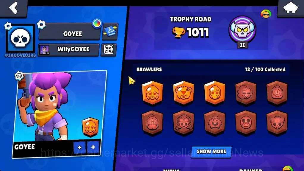 Brawl Stars Accounts 1011 Trophy|12 Brawler|1 Epic(Fuchsia Maisie) 1 Su image 2