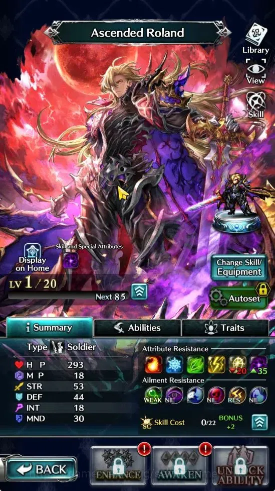 Last Cloudia Accounts GLOBAL |Rank 9| Goddess Lilaha, Ascended Roland, S image 4