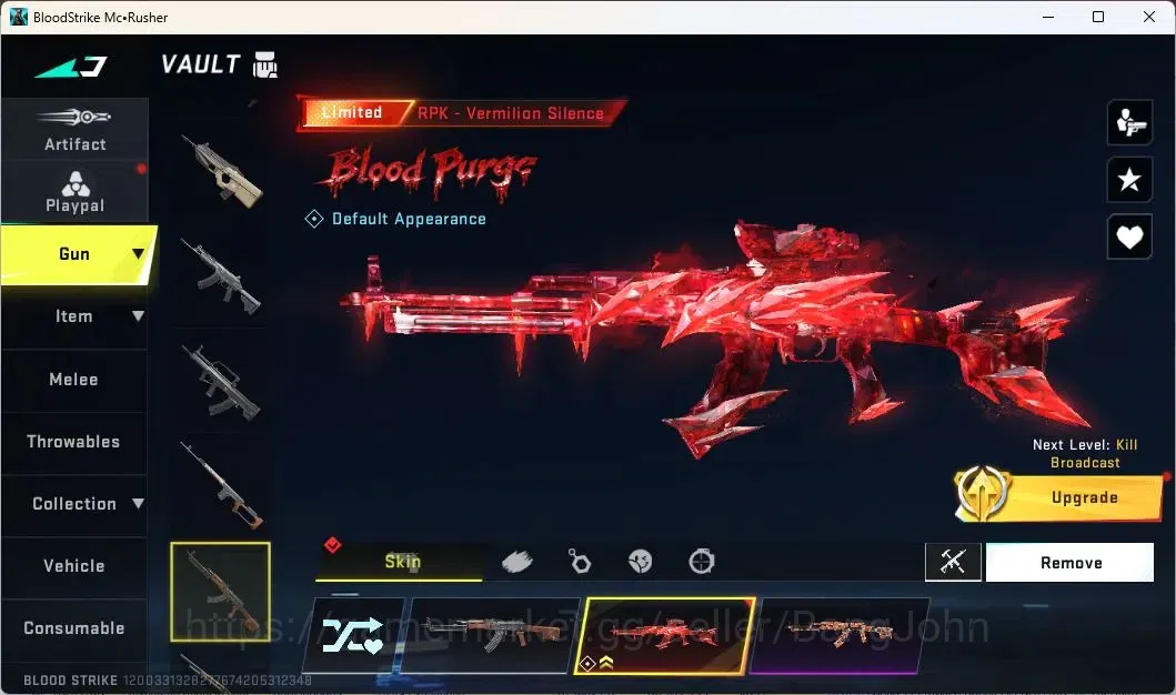 Blood Strike Accounts ASIA | COLLAB: TR JACK, AOT FAL | LIMITED RPK Verm image 12