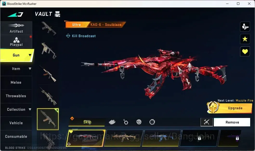 Blood Strike Accounts ASIA | COLLAB: TR JACK, AOT FAL | LIMITED RPK Verm image 6