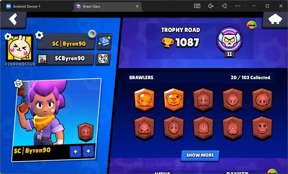 Brawl Stars Accounts Global | 1087 Thropy| 20 Brawler|4 Hypercharge(She image 2
