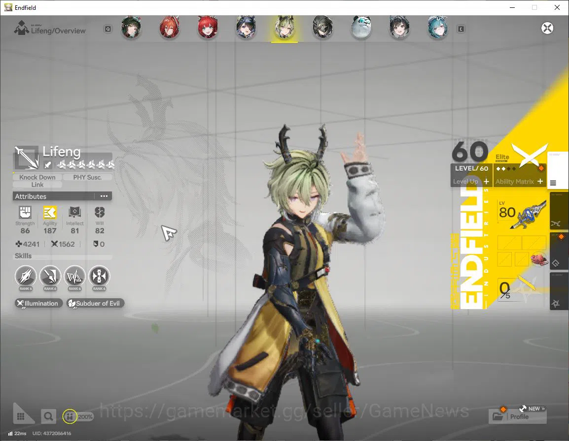 Arknights: Endfield Accounts ASIA|Lv56|SSR7(4Limit)+15(*6WP)|(Laevatain,ZhuangF image 13