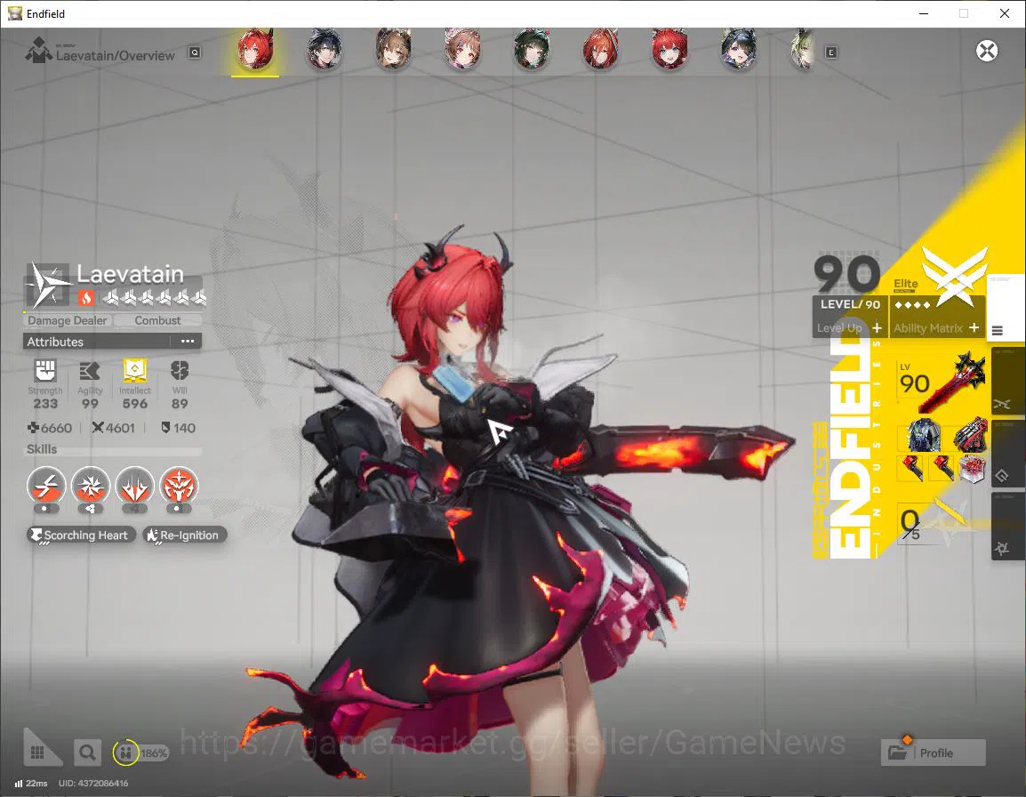 Arknights: Endfield Accounts ASIA|Lv56|SSR7(4Limit)+15(*6WP)|(Laevatain,ZhuangF image 20