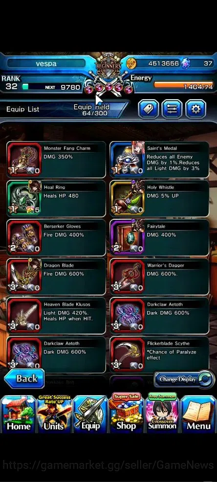 Grand Summoners Accounts Global|Rank 32|4 Ascend+1 TW|[Bouncing Bunny Milim image 7