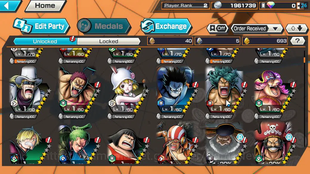 One Piece Bounty Rush Accounts Starter Global|5 EX|BP Kuzan,G5 Monkey D. Luffy,AMS Borsalino,5E St.Saturn,KOP Gol D 5