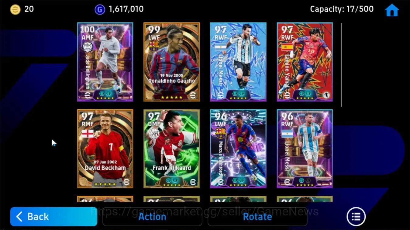 eFootball Accounts Android|Big Time Ronaldinho Gaucho,David Beckham,C image 6