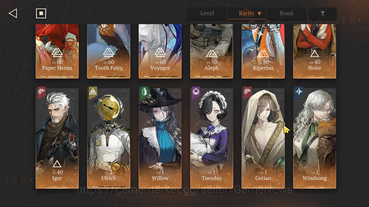 Reverse: 1999 Accounts GLOBAL|Lv63|15(*6Crew)(1Limit)|(PaperHeronP5,Aleph image 10