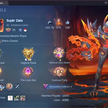Mobile Legends: Bang Bang Accounts Collector Global |Hero 131|Skin 335|Renowned|TFM Roger|CC Khufra|9th Fanny|Dragon