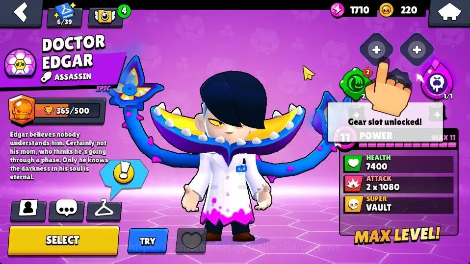 Brawl Stars Accounts 1011 Trophy|14 Brawlers 3 Max Lvl [Edgar,8 Bit,She image 15