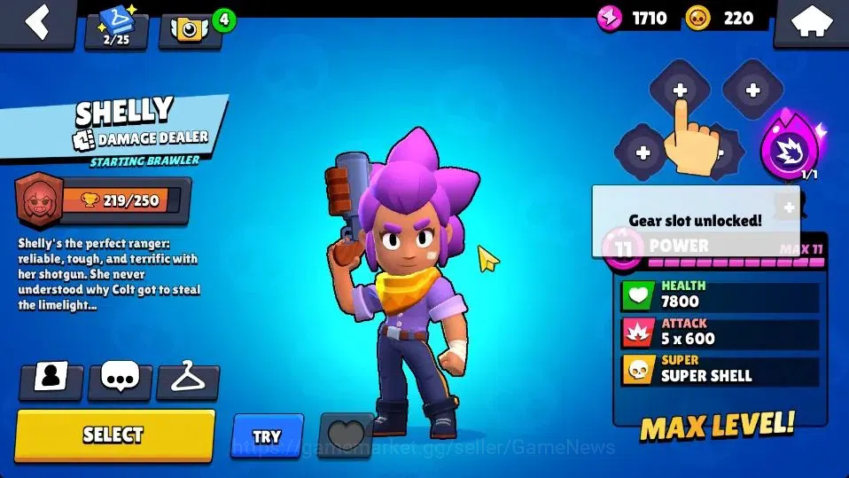 Brawl Stars Accounts 1011 Trophy|14 Brawlers 3 Max Lvl [Edgar,8 Bit,She image 16