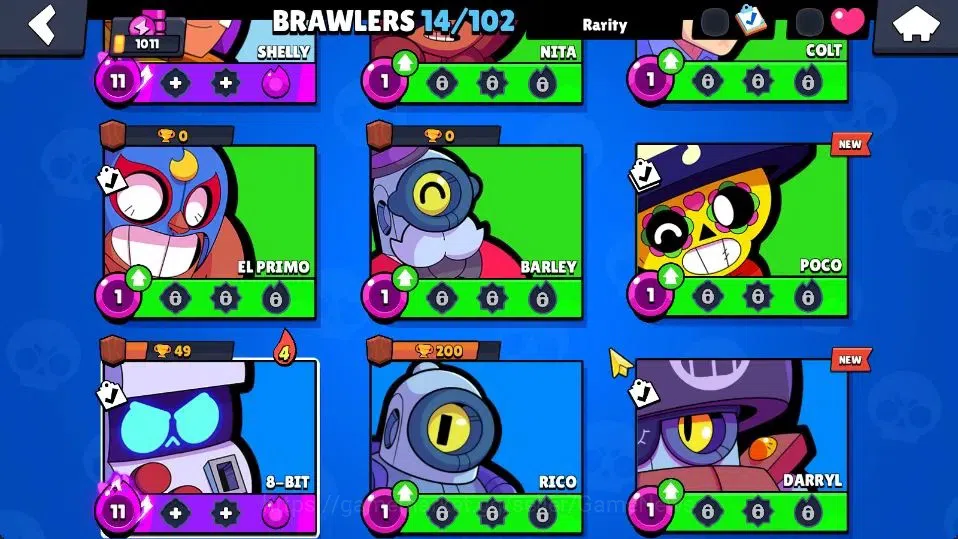 Brawl Stars Accounts 1011 Trophy|14 Brawlers 3 Max Lvl [Edgar,8 Bit,She image 7
