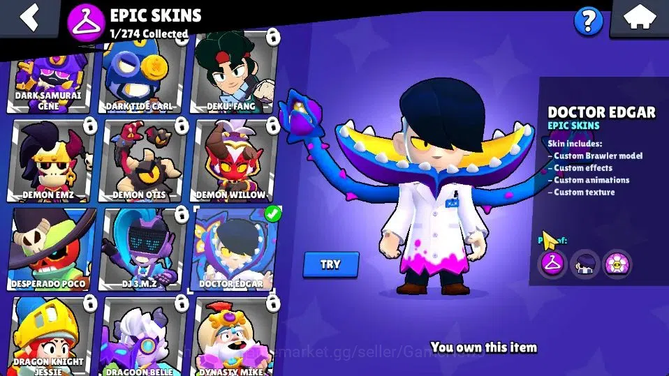 Brawl Stars Accounts 1011 Trophy|14 Brawlers 3 Max Lvl [Edgar,8 Bit,She image 8