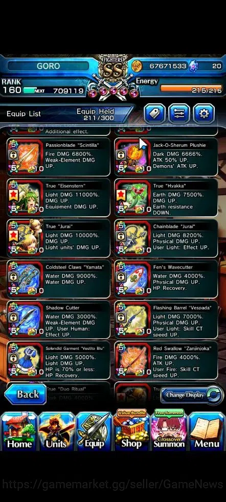 Grand Summoners Accounts Global|Rank 160|2 SP Art|46 Ascend 14 TW(Okarun,Ro image 13